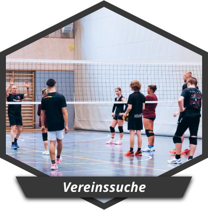 Mannschaft auf dem Volleyballfeld