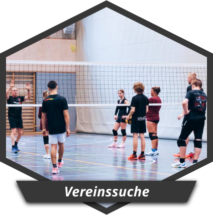 Mannschaft auf dem Volleyballfeld