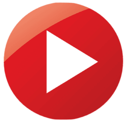 Play-Symbol auf rotem Hintergrund